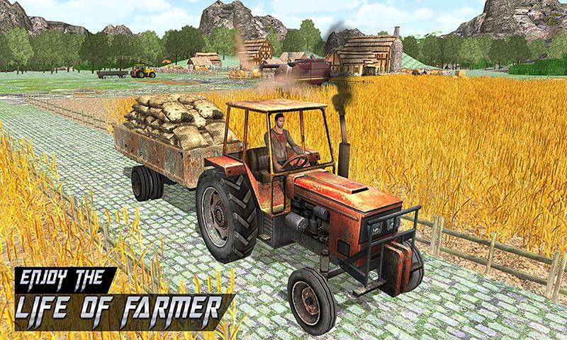 Village Farmer Tractor Sim