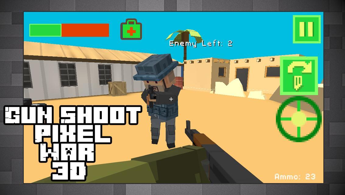 Gun Shoot - Pixel War 3D